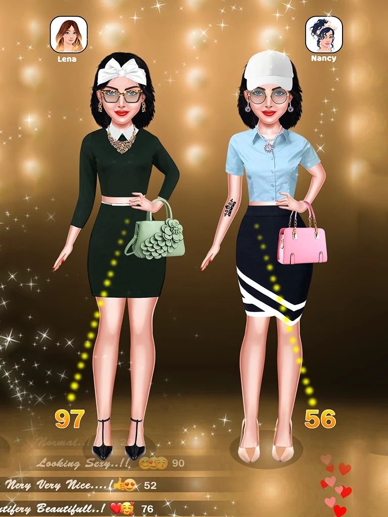 Fashion idol makeup dressup screenshot