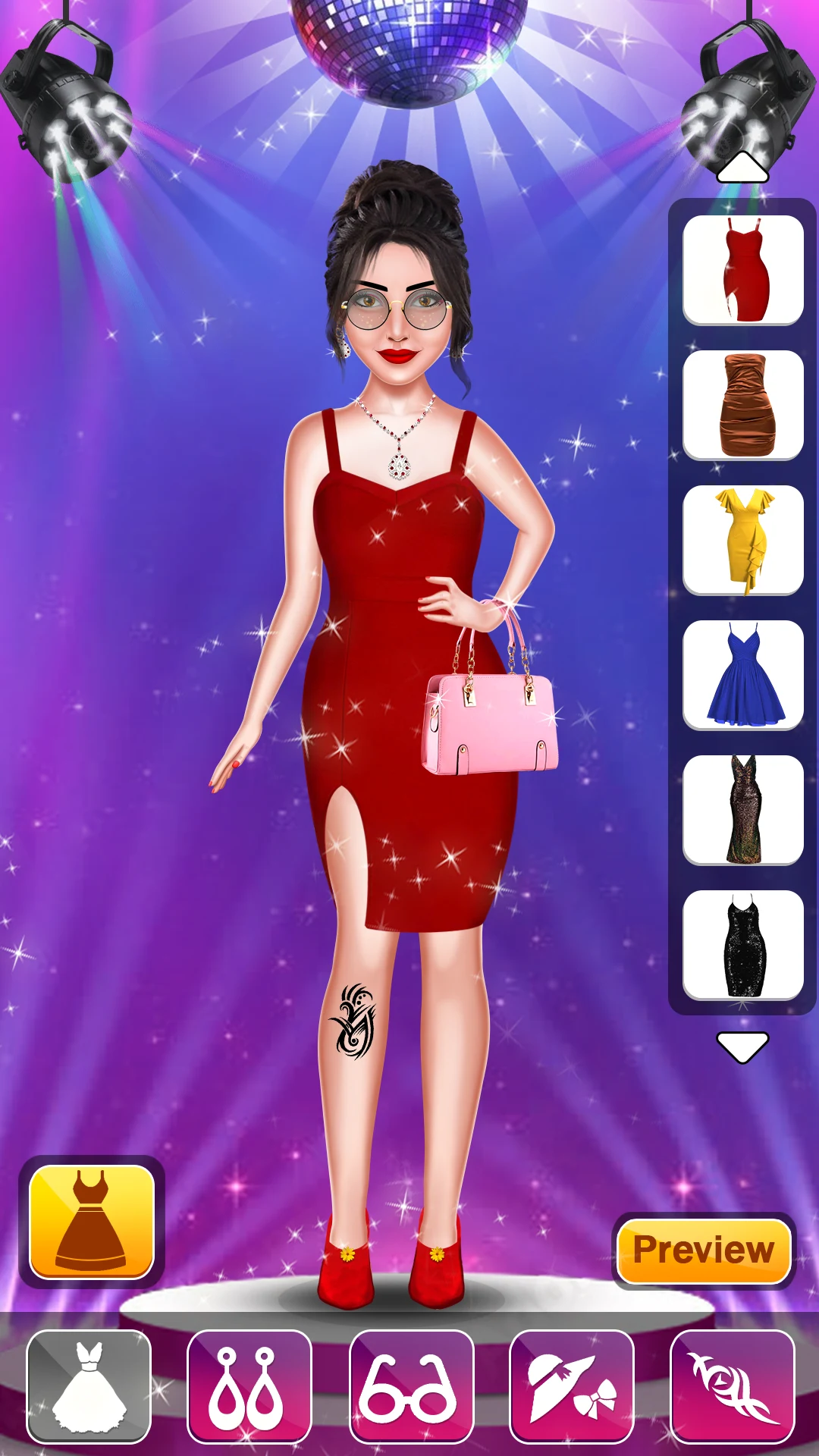 Fashion idol makeup dressup screenshot