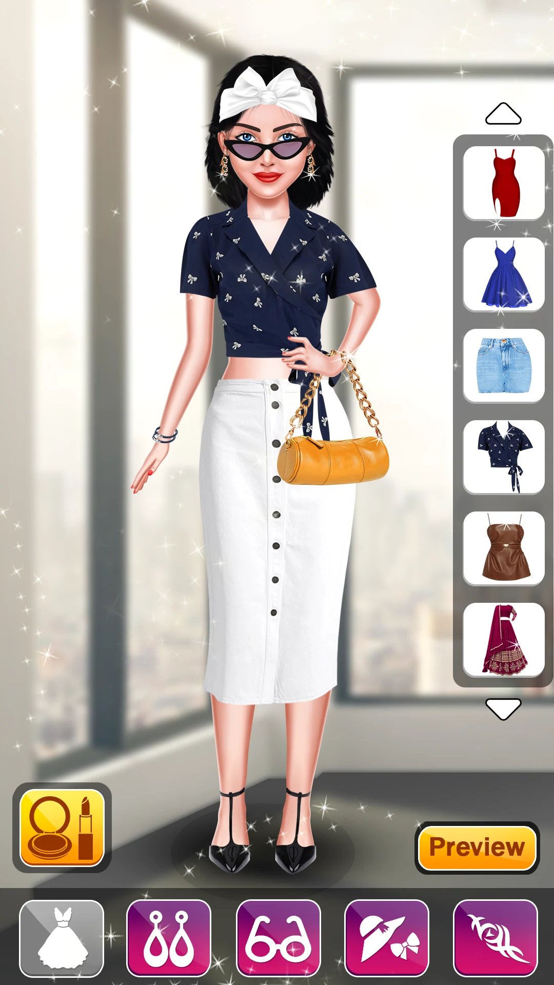 Fashion idol makeup dressup screenshot