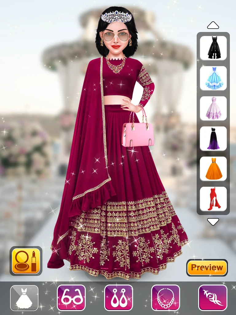 Fashion idol makeup dressup screenshot