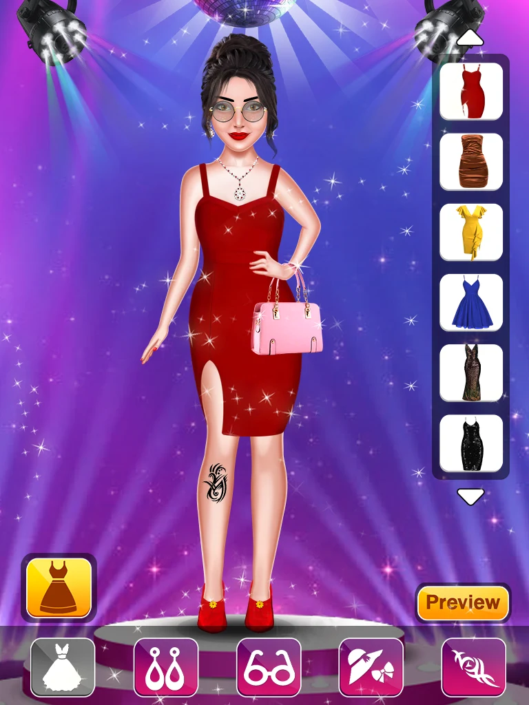Fashion idol makeup dressup screenshot