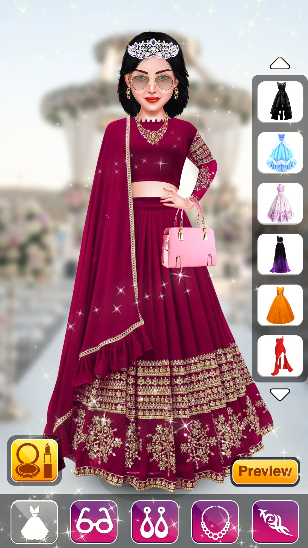 Fashion idol makeup dressup screenshot